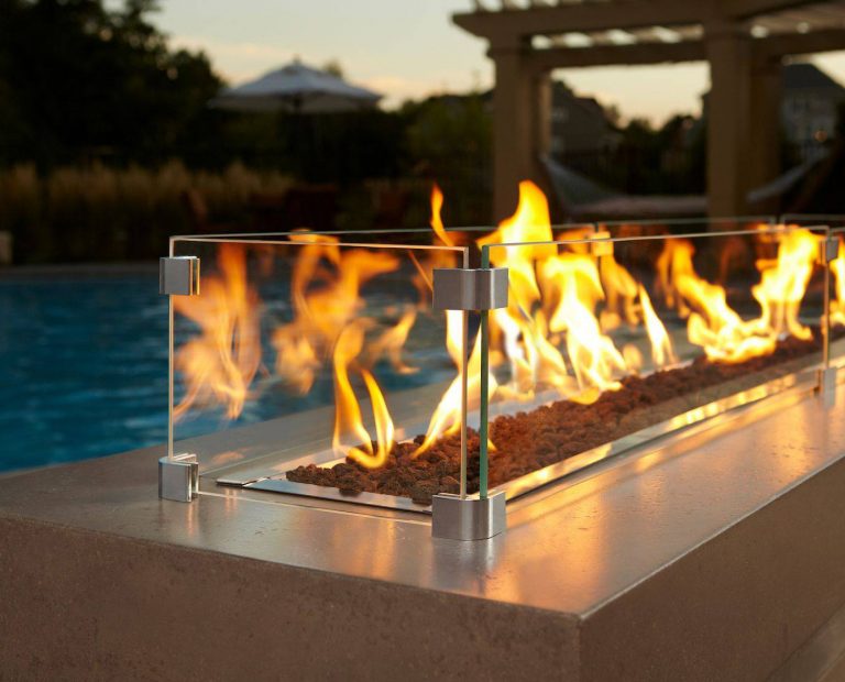 Custom design your own gas fire pit with Crystal Fire Burners.