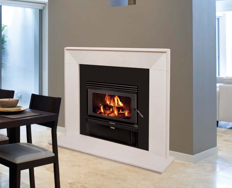 The Kemlan Coupe Inbuilt Double Sided fireplace is a practical, efficient and space saving way to divide two rooms.